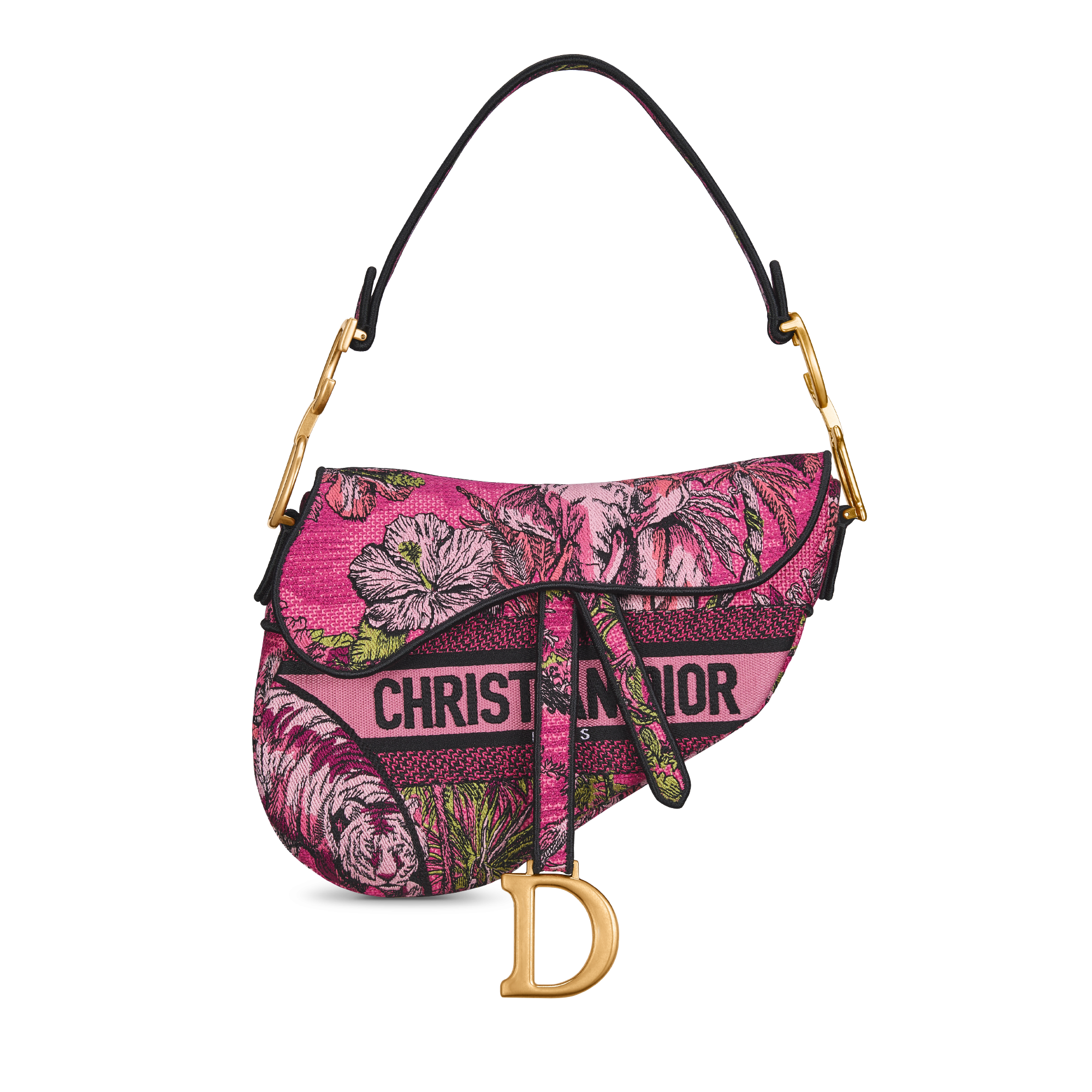 Christian Dior Toile de Jouy Saddle Bag