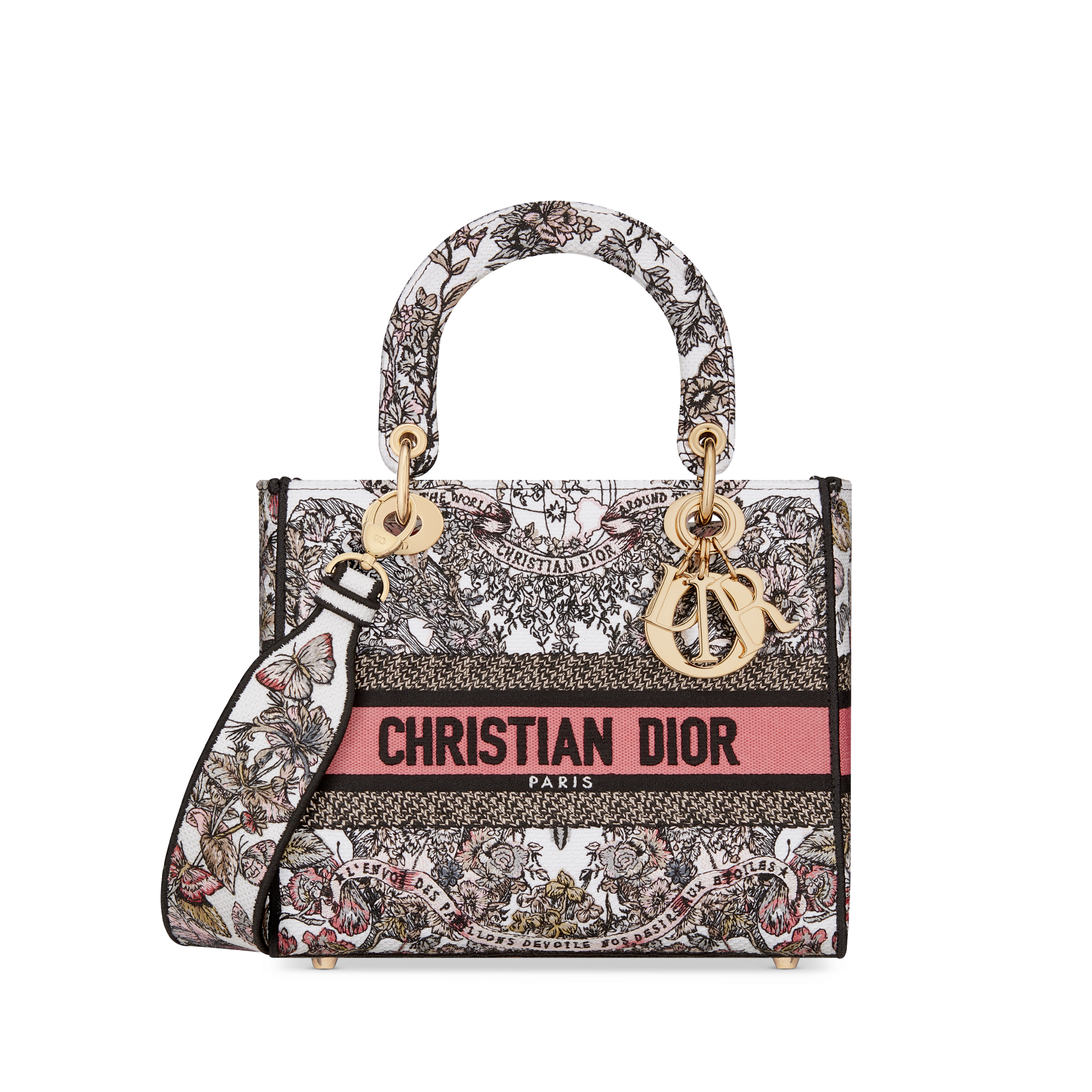 Miss Dior Top Handle Bag Melocoton Pink Cannage Lambskin