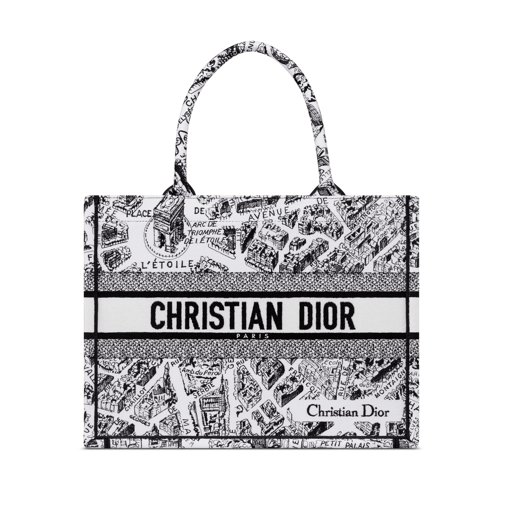 DIOR | Dior Book Tote バッグ ミディアム Plan de Paris エンブロイ ...