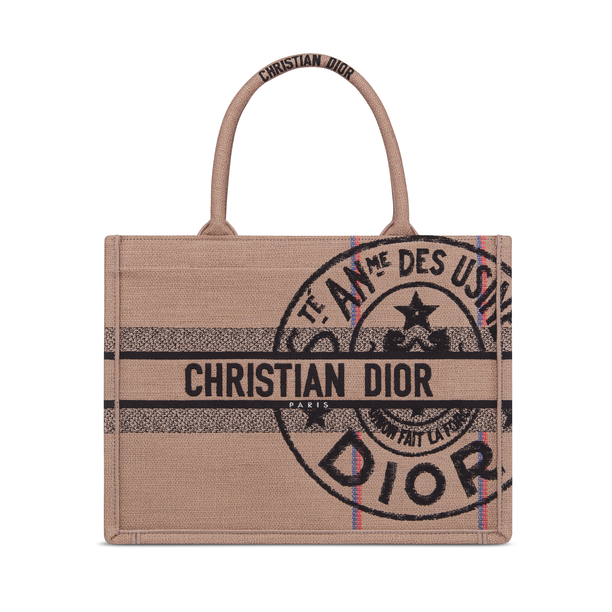 クリスチャン・ディオール Christian Dior ブックトートミディアム ホワイト キャンバス ユニセックス トートバッグ