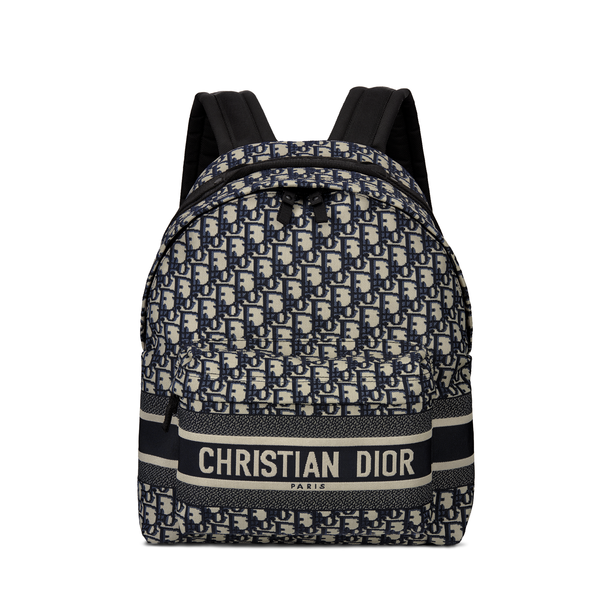 Dior - Dior Bobby East-West Pouch with Chain Blue Dior Oblique Jacquard - Women