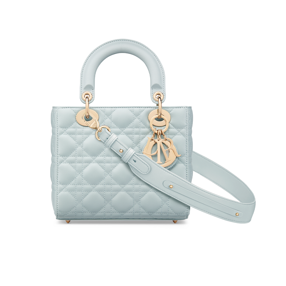 Lady Dior Pouch Cloud Blue Cannage Lambskin