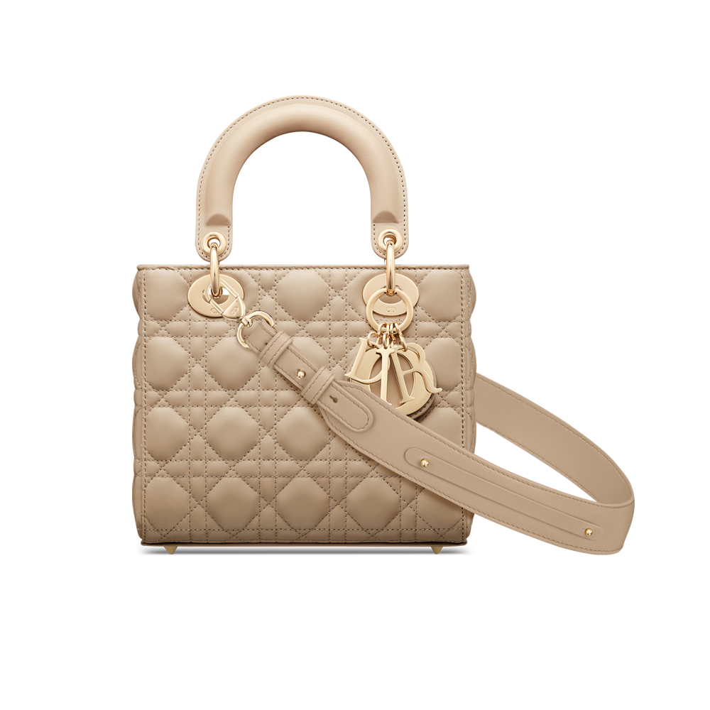 Small Lady Dior My ABCDior Bag Sand Colored Cannage Lambskin DIOR