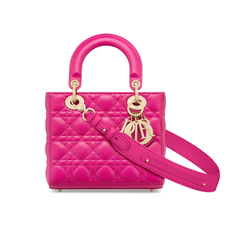 Small Lady Dior My ABCDior Bag Rani Pink Cannage Lambskin