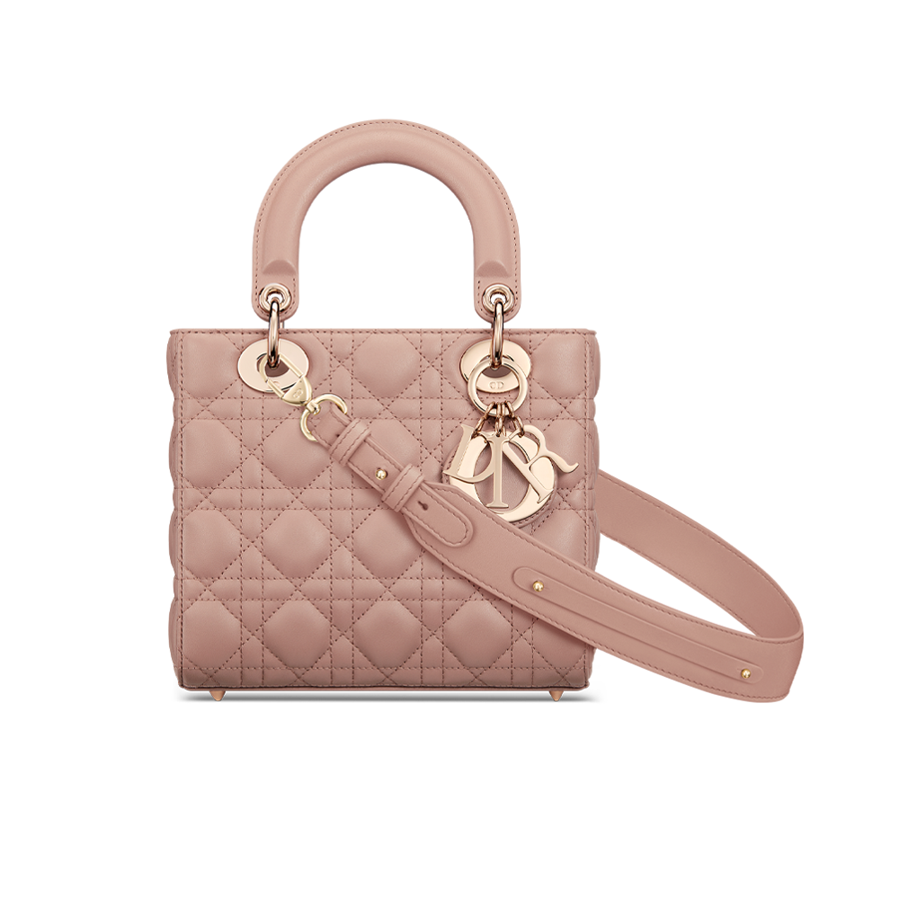 Small Lady Dior My ABCDior Bag Blush Cannage Lambskin | DIOR