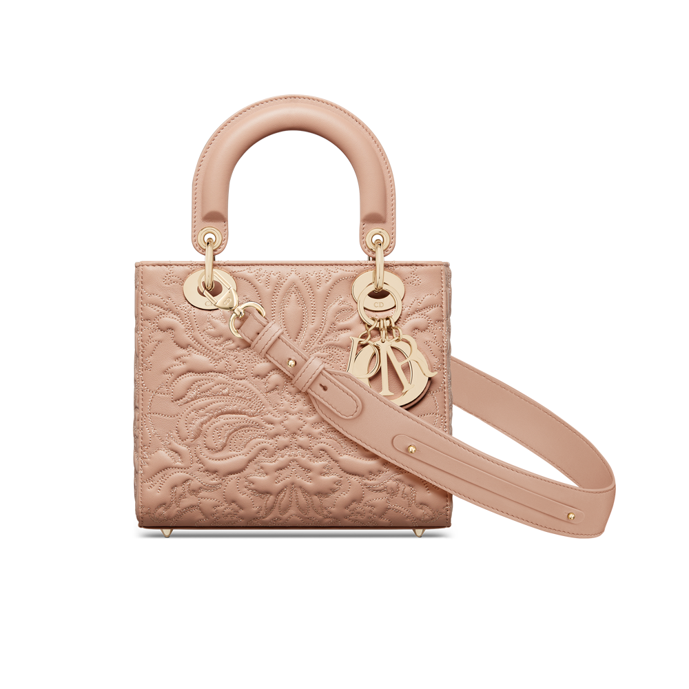 Dior - Small Lady Dior My ABC Bag Pink quilted-effect Lambskin with Ornamental Motif - Women