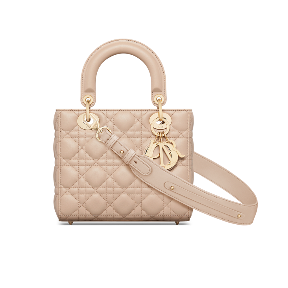 Small Lady Dior My ABCDior Bag Aesthetic Beige Cannage Lambskin