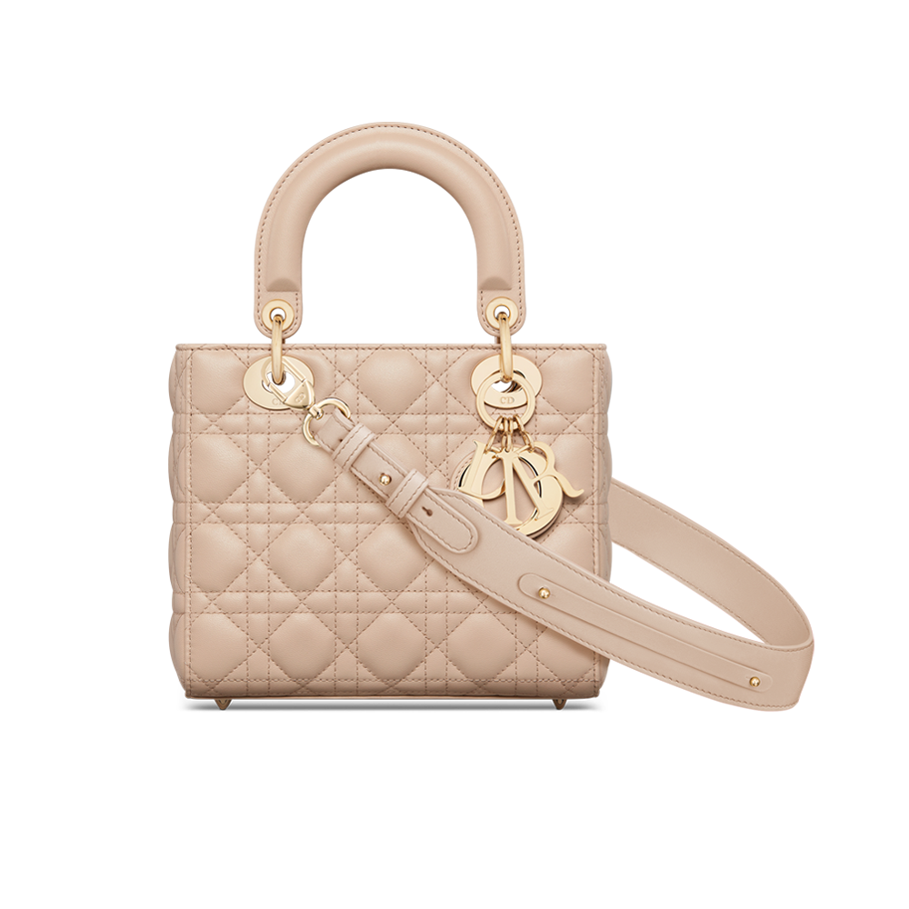 Miss Dior Mini Bag Latte Cannage Lambskin