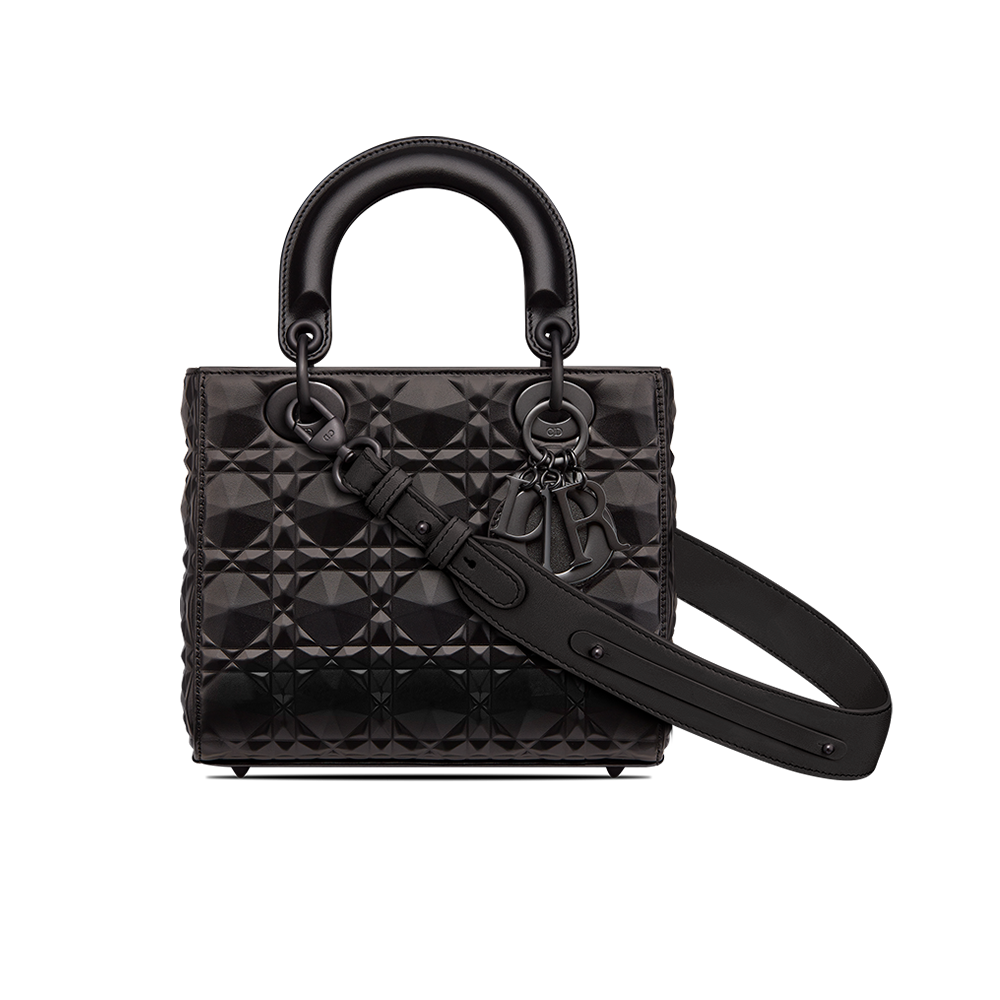 Small Lady Dior My ABCDior Bag Black Cannage Calfskin with Diamond