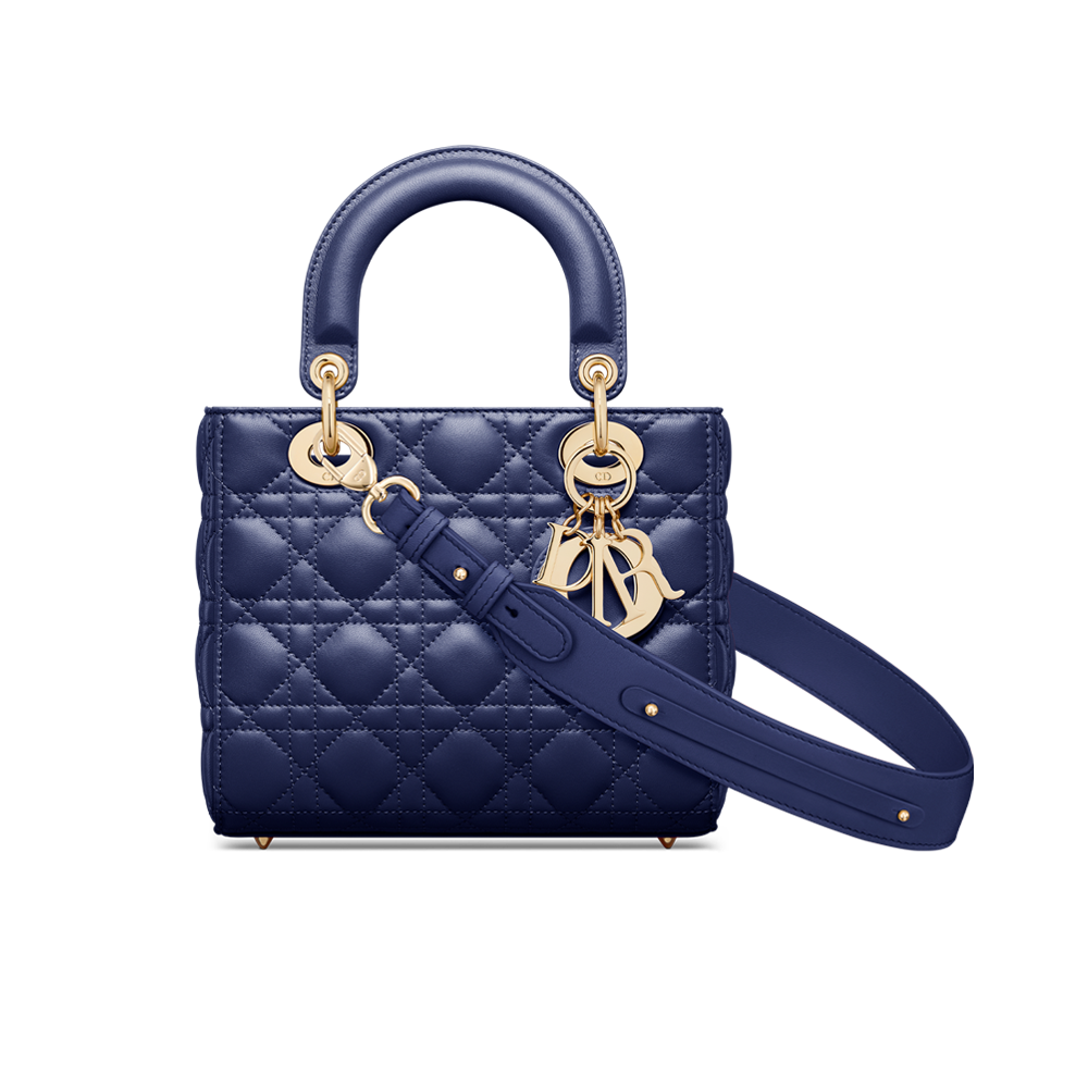 Chanel Wallet on Chain WOC Dark Blue Iridescent Calfskin Antique Gold  Hardware