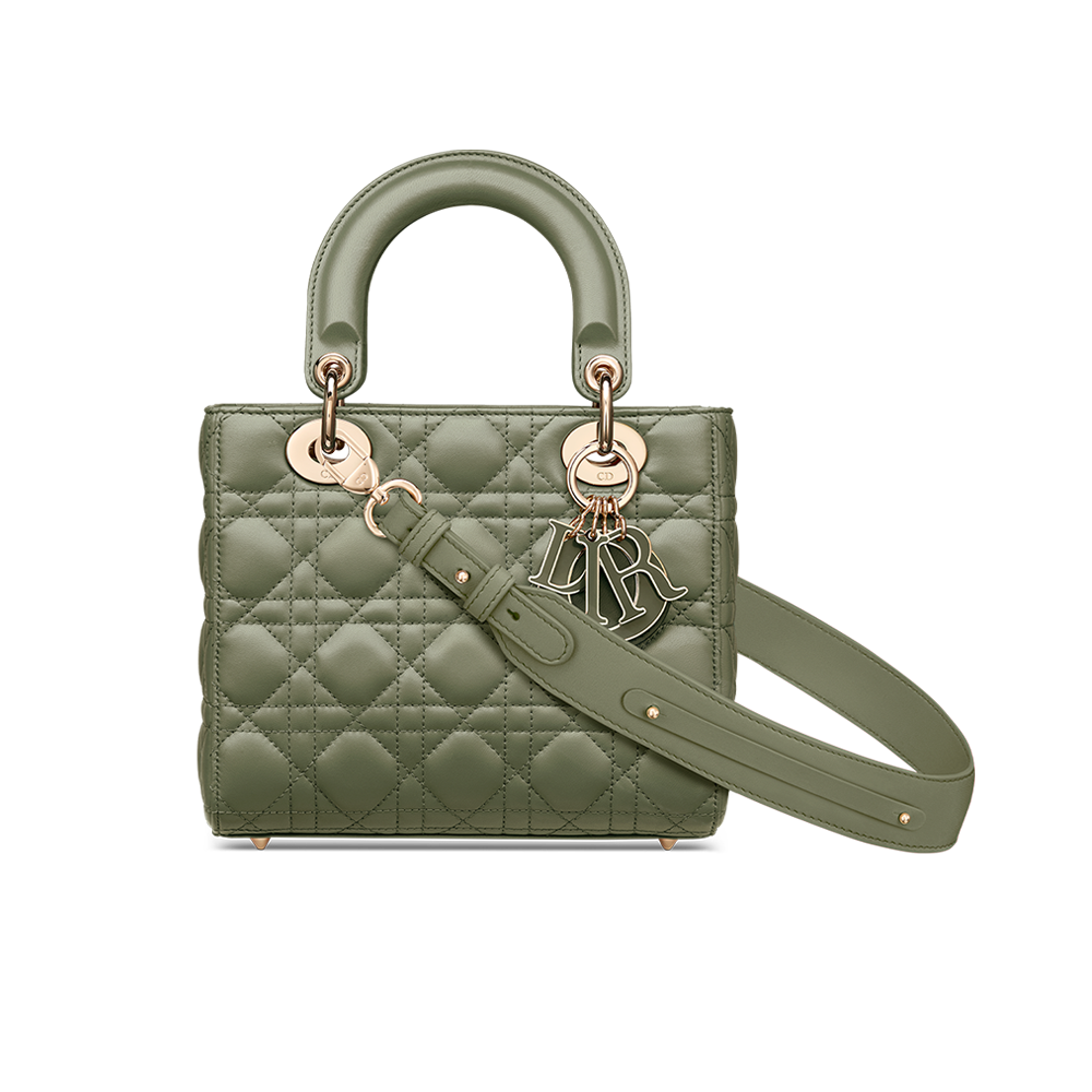 Small Lady Dior My ABCDior Bag Cedar Green Cannage Lambskin DIOR