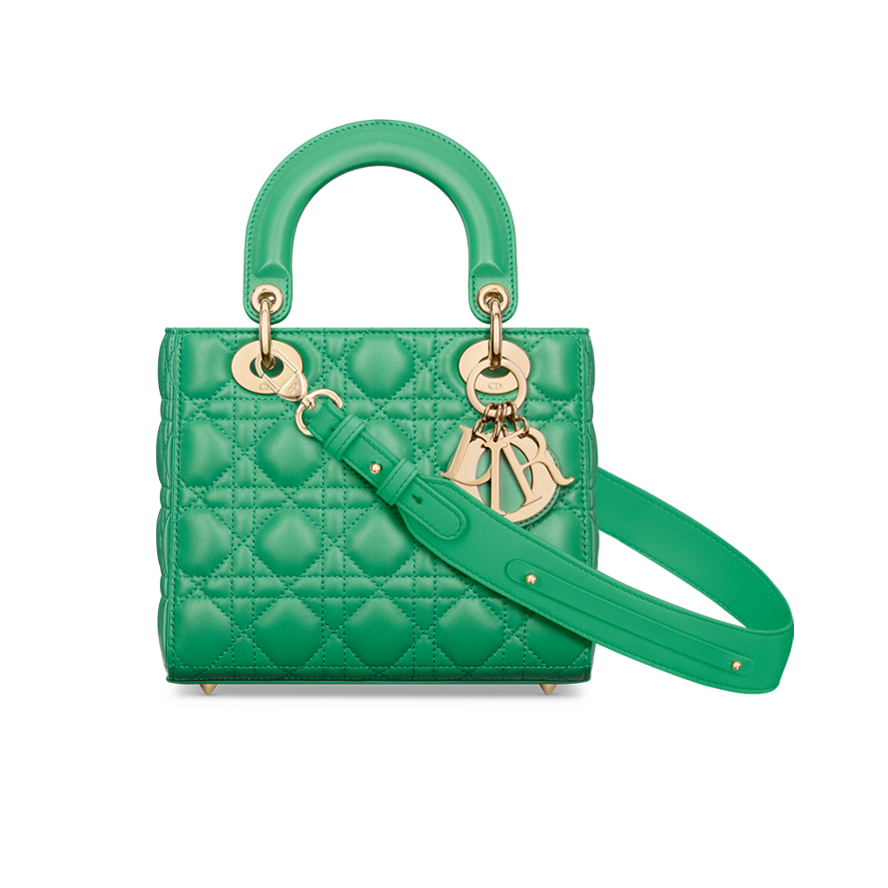Small Lady Dior My ABCDior Bag Emerald Green Cannage Lambskin