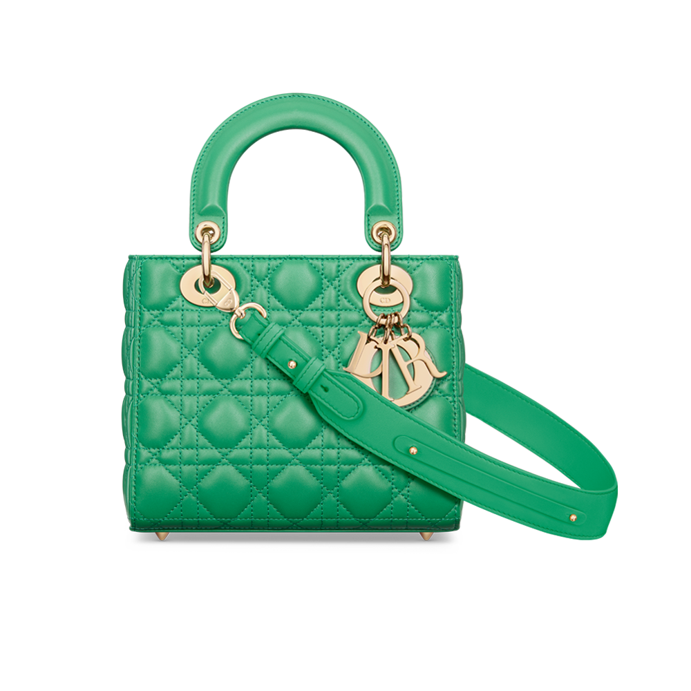 Small Lady Dior My ABCDior Bag Emerald Green Cannage Lambskin DIOR