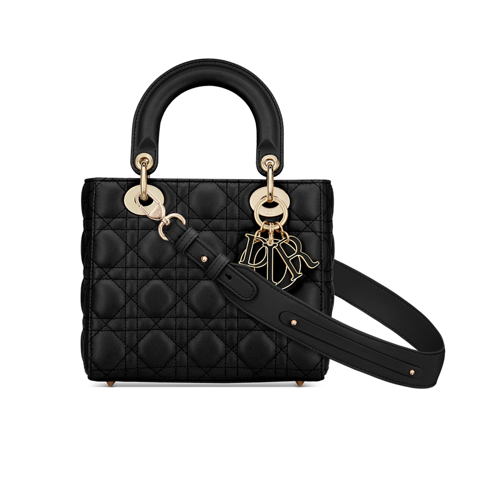 Small Lady Dior My ABCDior Bag Black Cannage Lambskin DIOR