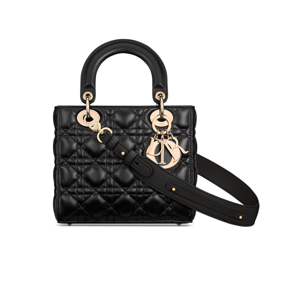 Dior - Miss Dior Top Handle Bag Black Cannage Lambskin - Women