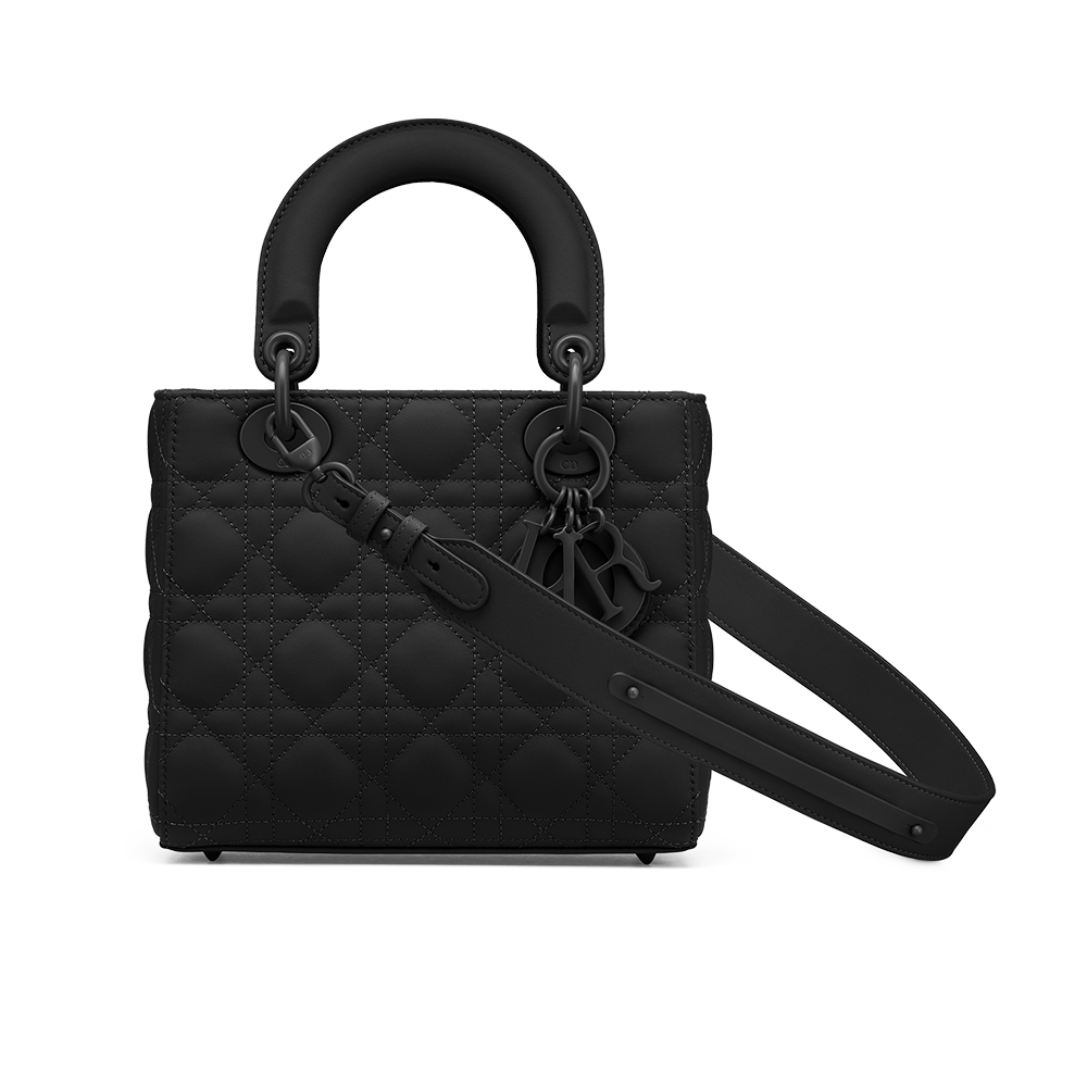 Mini Lady Dior Bag Black Ultramatte Cannage Calfskin